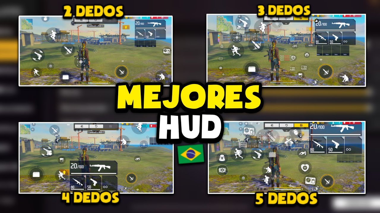 LOS MEJORES HUD BRASILEÑOS A 2,3,4 y 5 DEDOS 📲🇧🇷