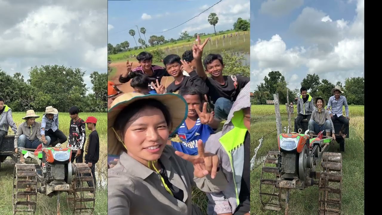 បទពិសោធន៍ច្រូតស្រូវលេីកដំបូង