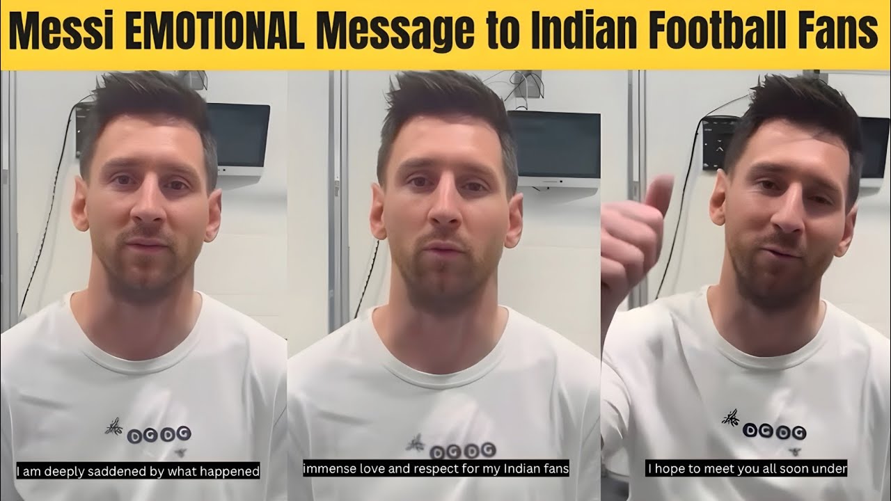 Lionel Messi EMOTIONAL Message to Indian Football Fans After Kolkata Event Chaos & Hyderabad Welcome