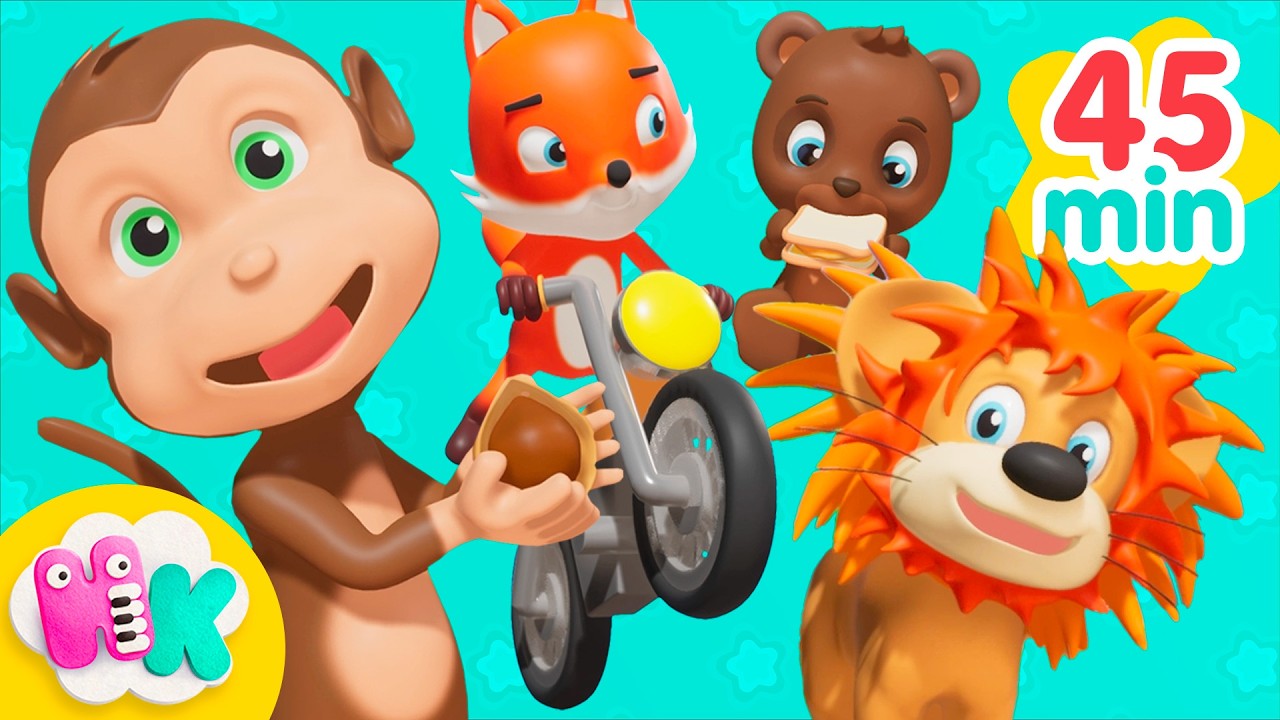 Los Animales Improbables 🐻 Vi dos osos 🦁 Canciones para Niños | HeyKids - Canciones infantiles