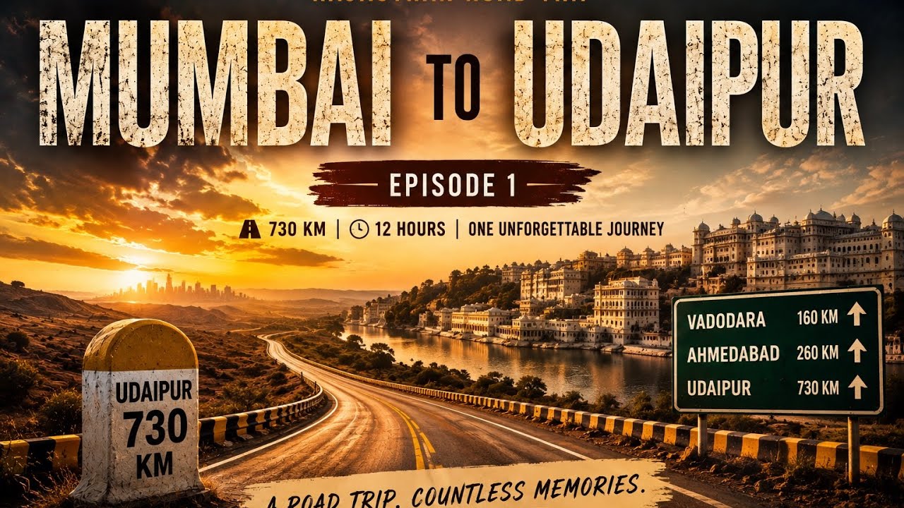 Mumbai to Rajasthan Road Trip | EP: 1 Mumbai to Udaipur | Non Stop 730km in 12 Hours