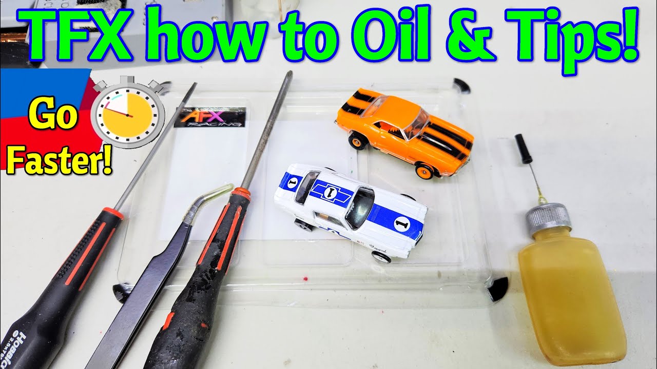 TFX Slot Car OIL it properly & maintain yours! tips to keep yours fast!