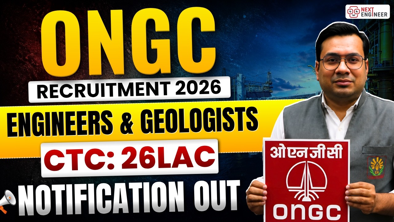 ONGC Recruitment 2026 🔥 Engineer & Geologist Notification Out | Eligibility, Salary & Apply Online