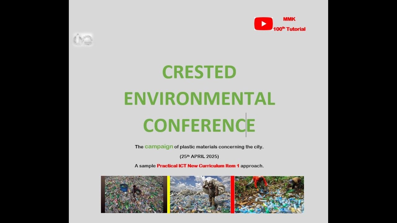 A sample S4 ICT Practical  ITEM 1 Approach.  CRESTED CITY PLASTIC BOTTLE DISPOSAL DATA APRIL 2025.