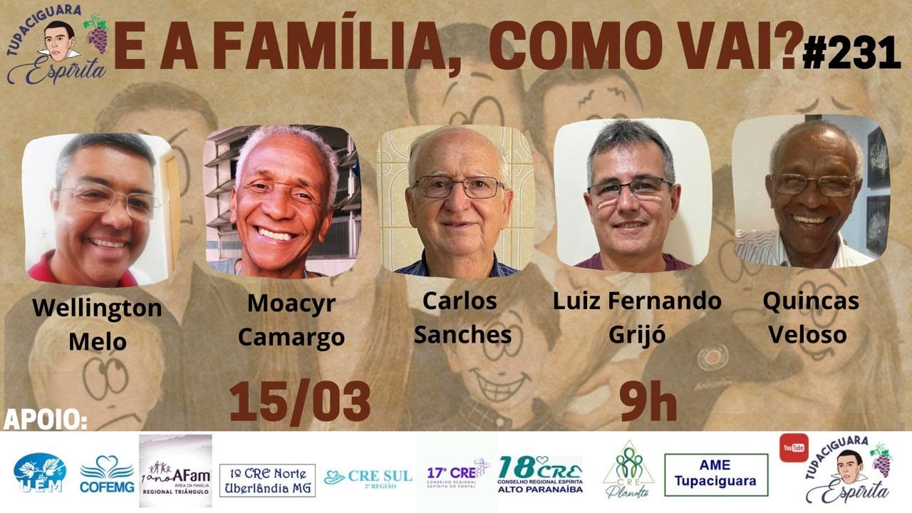 E a família, como vai? com Carlos Sanches, Luiz Fernando e  Moacyr Camargo
