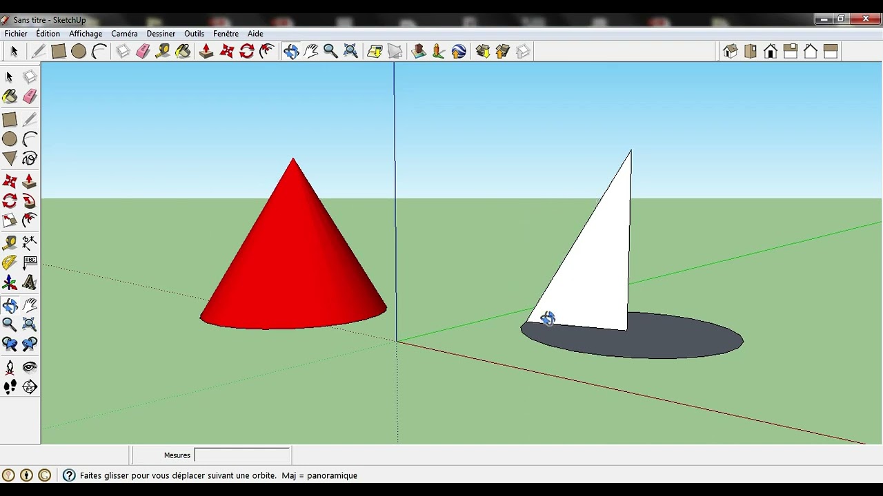 Cône avec sketchup8