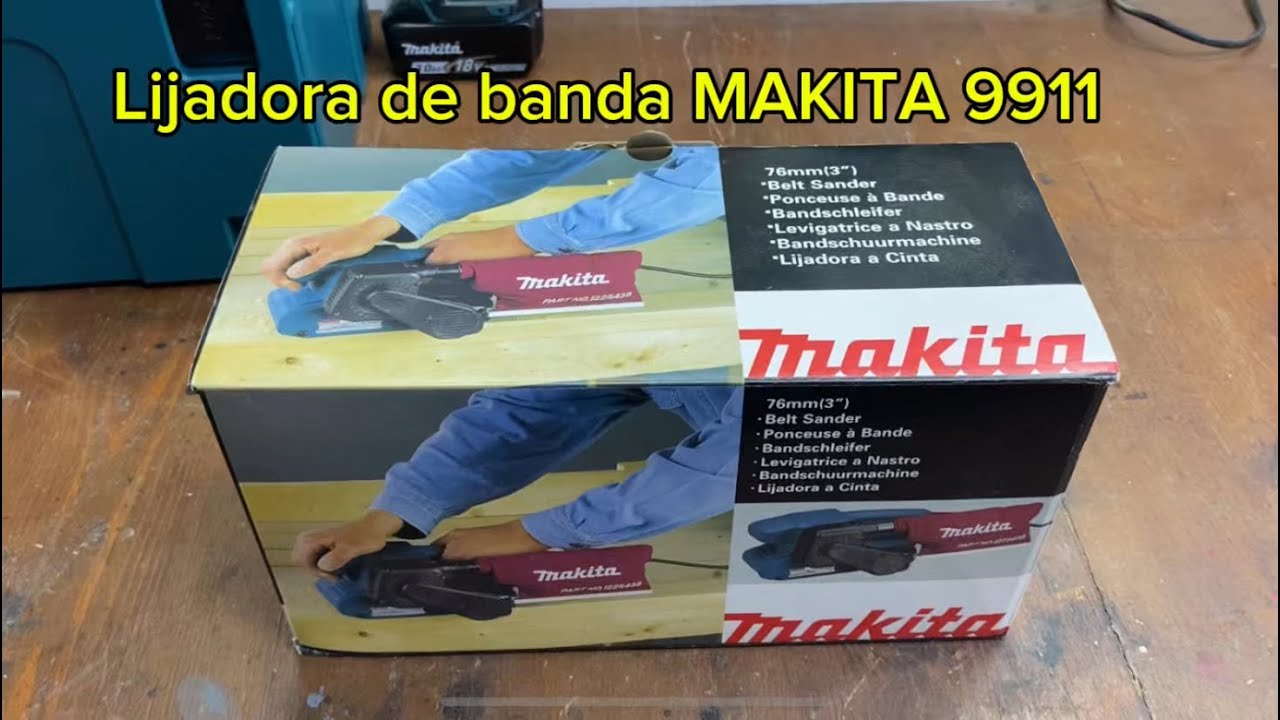 MAKITA 9911 con makpack y soporte interno de LIJADORA DE BANDA