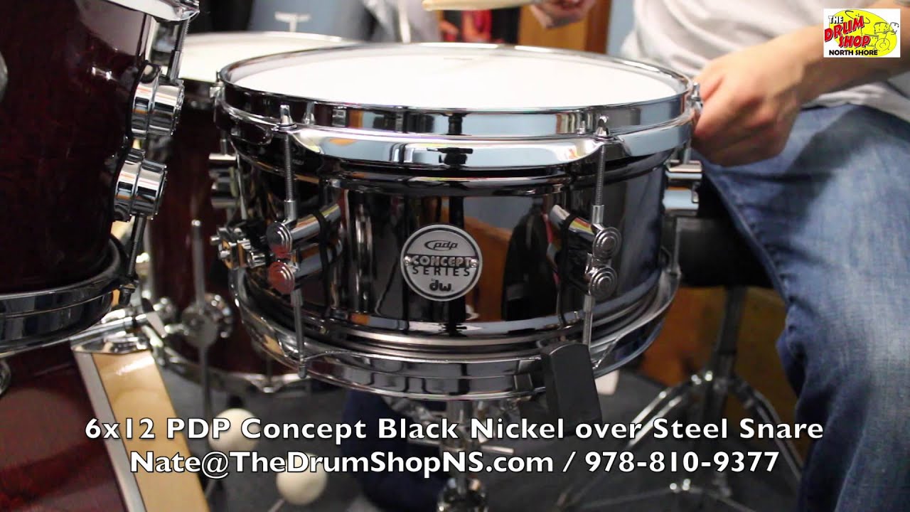 PDP Concept Black Nickel over Steel Snare 6x12 - The Drum Shop North Shore
