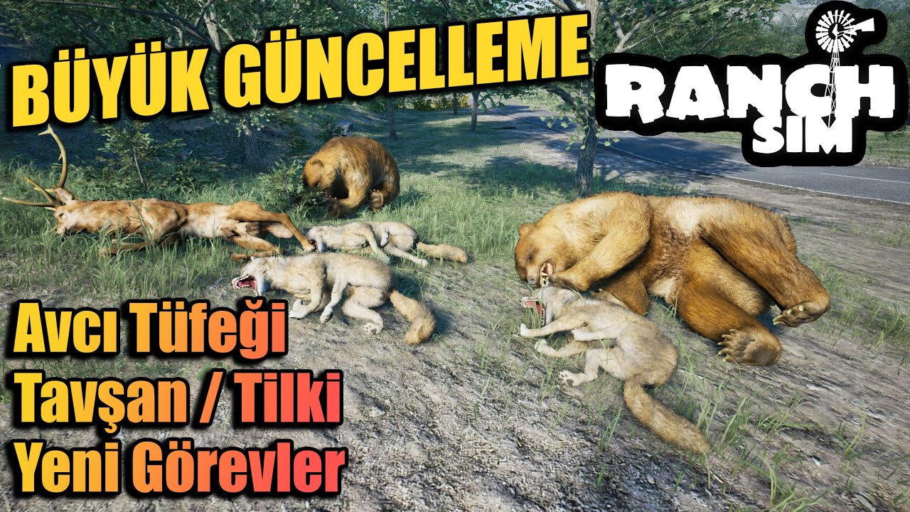 BÜYÜK GÜNCELLEME YAYINDA // AVCI TÜFEĞİ - TAVŞAN/TİLKİ - YENİ GÖREVLER | RANCH SIMULATOR !!