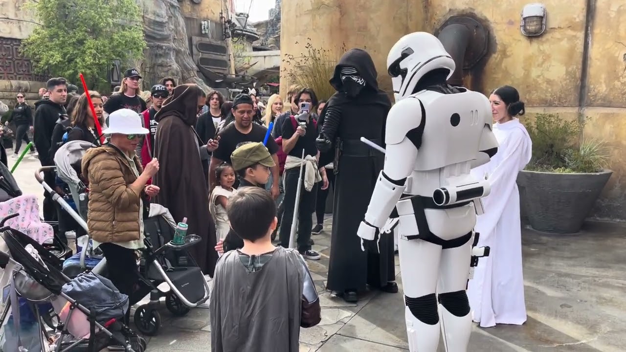 Kylo REN interrogation Star Wars day at Disneyland