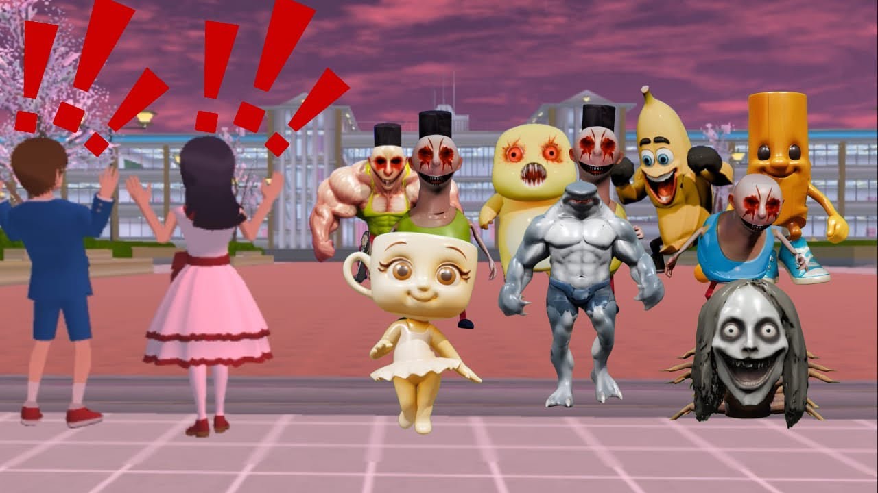 Yuta Mio Panik Bertemu Monster dan Pasukan Anomali di Sekolah 😱 | Sakura School Simulator