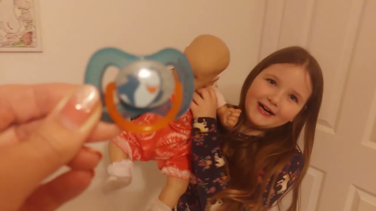 Changing a Reborn Baby dolls Diaper With My Daddy/Reborn Doll role-play