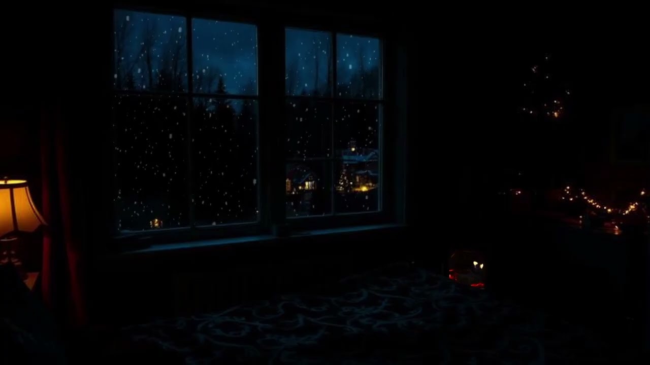 Lampshade's Window - Fireplace Sounds for Sleep - No Music