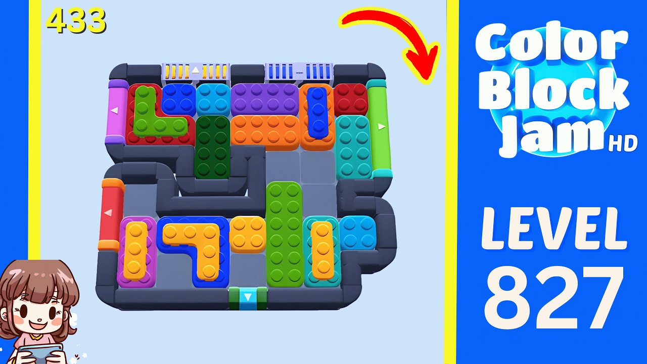 Color Block Jam Level 433 (827) Solution Walkthrough
