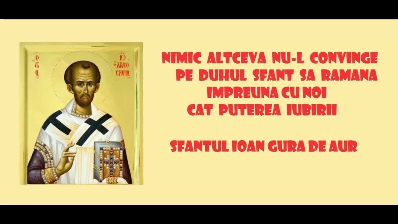 Nimic altceva nu-L convinge pe Duhul Sfant sa ramana impreuna cu noi cat puterea iubirii