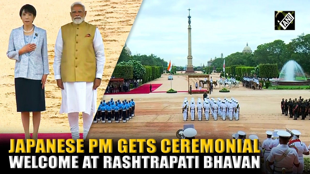 Watch! Japanese Prime Minister Sanae Takaichi gets ceremonial welcome at Rashtrapati Bhavan