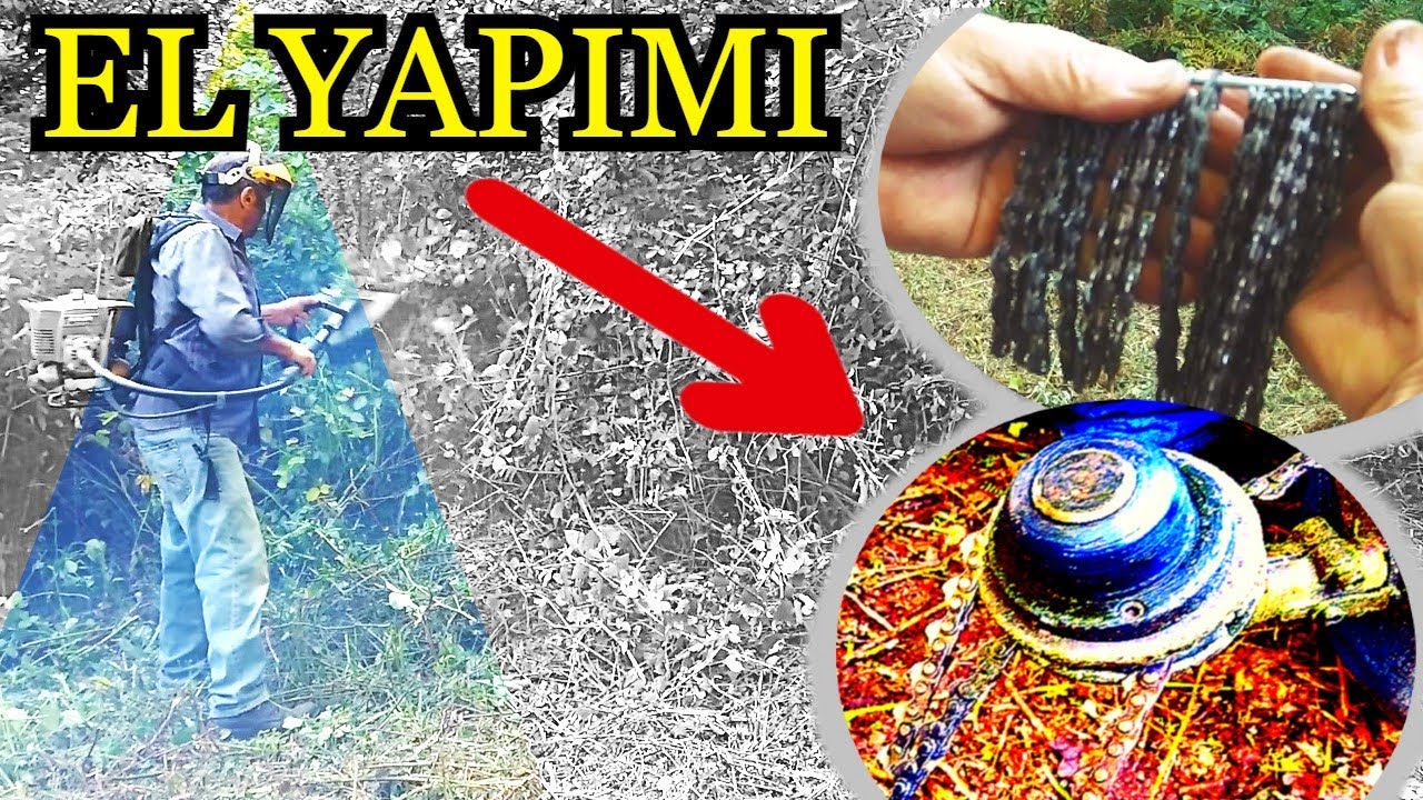 Motorlu Tırpan Zincir Başlık ile Mezarlık Diken Temizliği Modifiye Edilmiş Canavar Başlık