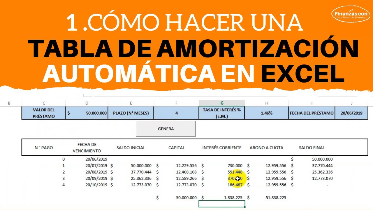1. CÓMO HACER UNA TABLA DE AMORTIZACIÓN AUTOMÁTICA EN EXCEL UTILIZANDO VBA - AÑO 2020 [PASO A PASO]💲