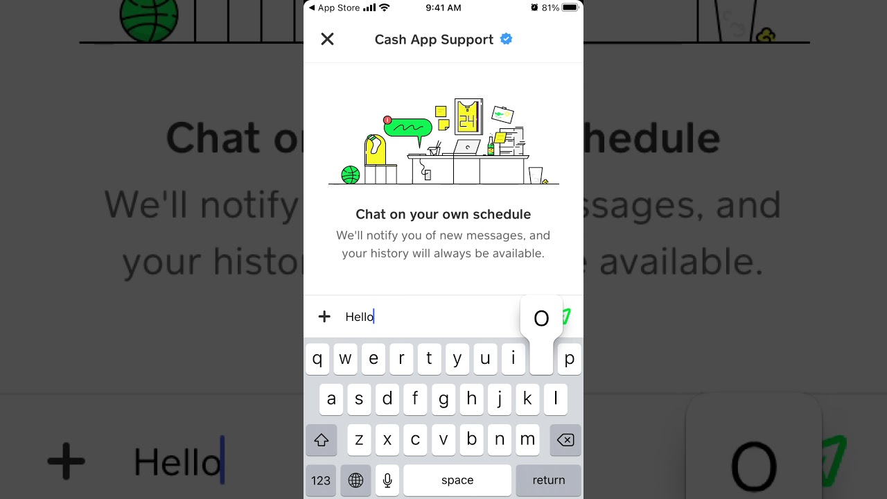 How to open a CUSTOMER SUPPORT CHAT in CASH app?