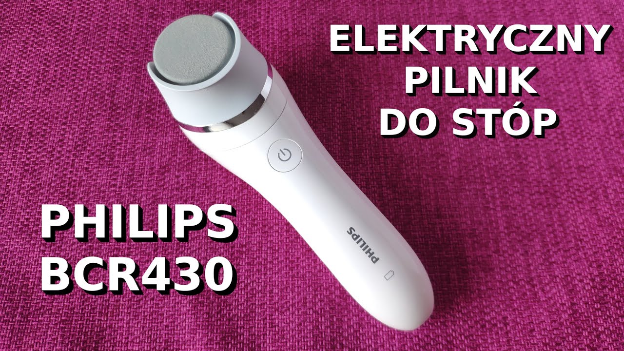 Elektryczny pilnik do stóp Philips BCR430 - prezentacja działania.