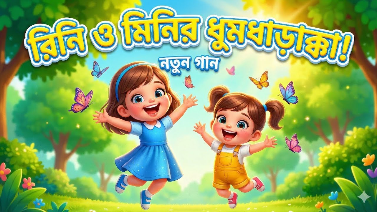 রিনি ও মিনির ধুমধাড়াক্কা! 🎵 বাচ্চাদের নতুন মজার গান | Rini & Mini Bengali Kids Song | Nursery Rhyme