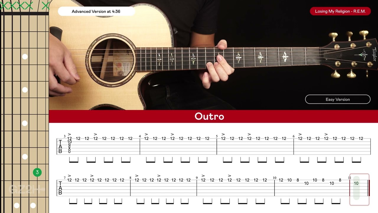 Losing My Religion Guitar Cover R.E.M. 🎸|Tabs + Chords|
