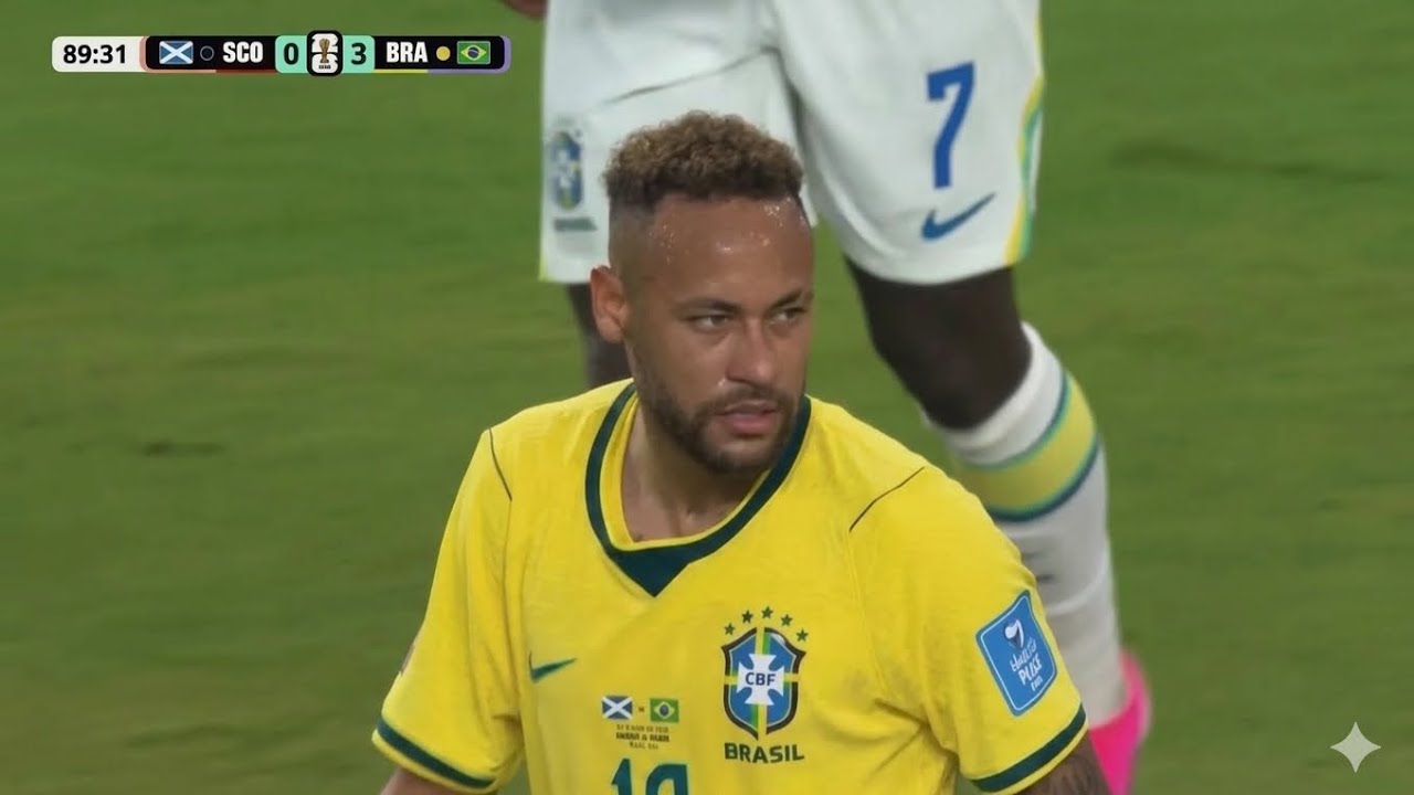 Neymar Jr vs Scotland 🇧🇷🔥 | Every Touch, Skill & Key Moment