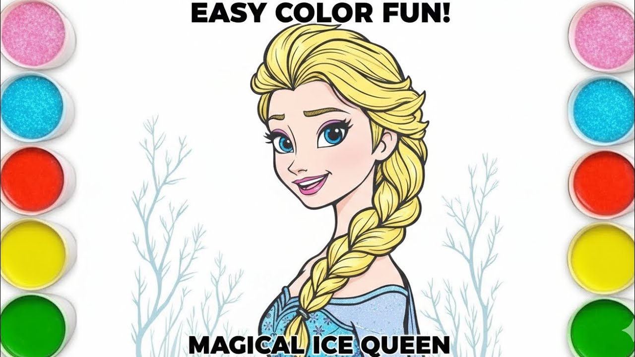 Cute Mermaid Drawing for kids, Painting & Coloring for kids, Toddlers | Let's Draw Together