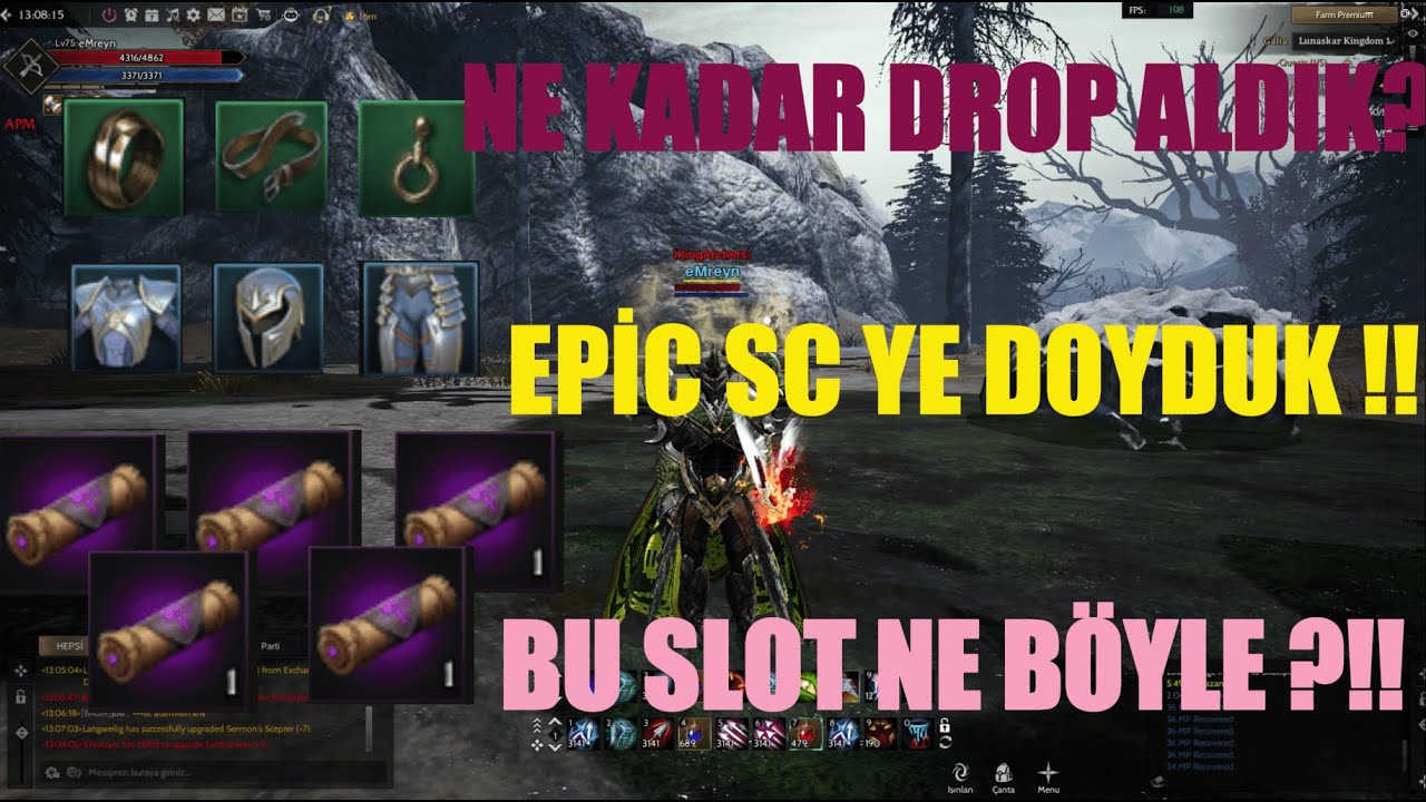 Rise Online : 1 SAAT LUNASKAR ''SKULLSPLİTTER'' FARMI -- ( EPİC SC YAĞDIRAN SLOT ! ) #riseonlinefarm
