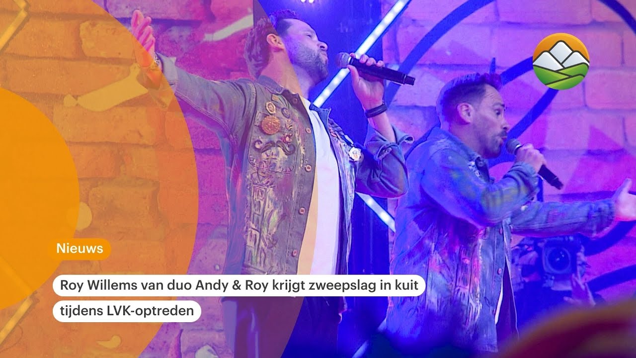 Roy Willems van duo Andy & Roy krijgt zweepslag in kuit tijdens LVK-optreden