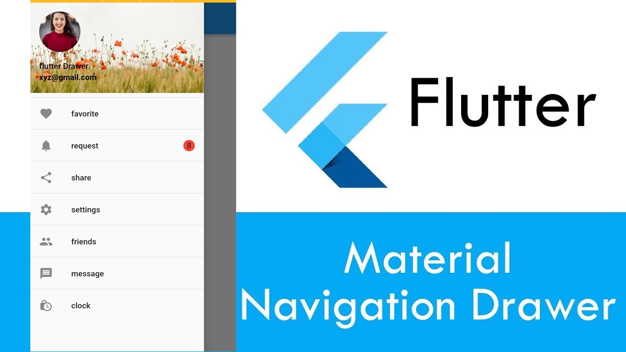 Flutter Tutorial - Sidebar Menu & Navigation Drawer