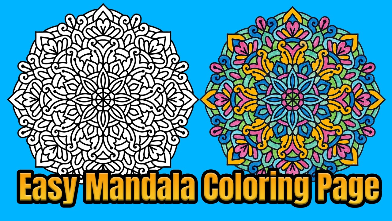 Mandala Coloring Page Colored With Relaxing Music Colored By Osman Mandalas World | Video 165