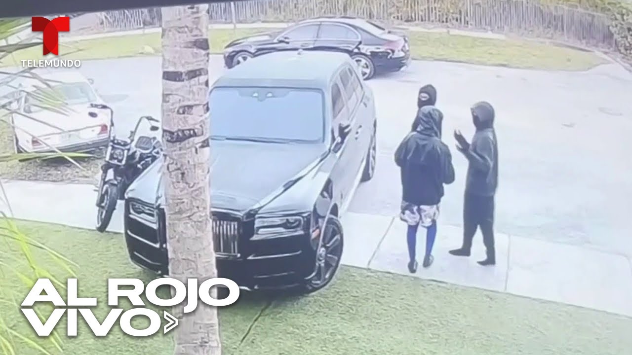 Sujetos roban un lujoso auto en una casa de Miami y todo queda captado en video