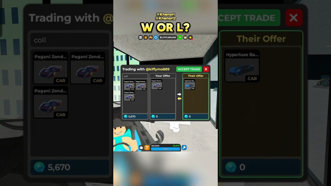 🔥W or L Trade? Car Dealership Tycoon @AngelicaManalastass   #cardealershiptycoon #roblox