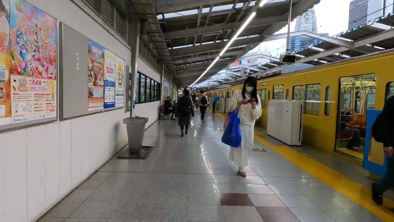 Seibu-shinjuku Station SS01 | Seibu Shinjuku Line Walks | Tokyo Railways Exploration | Japan 4K