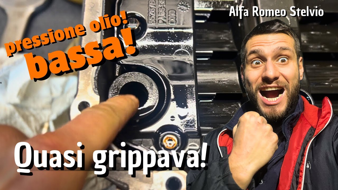 Quasi grippava! Alfa Romeo Stelvio,  con bassa pressione olio!