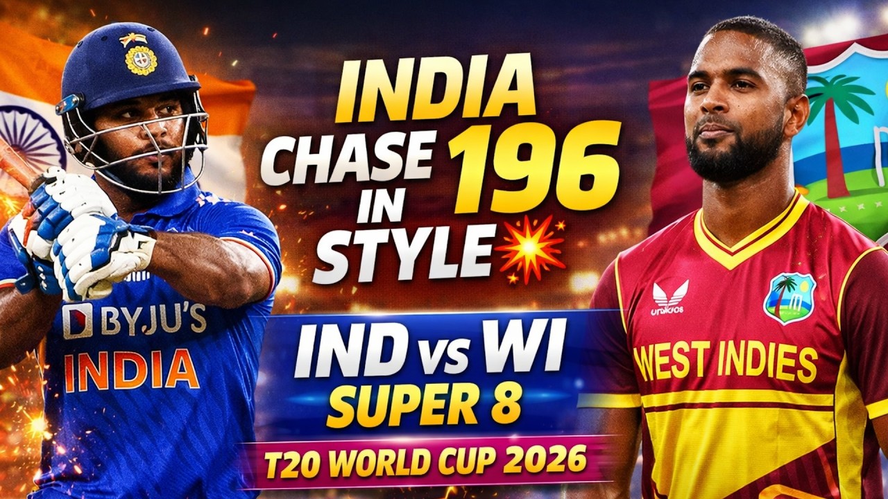 India Chase 196 in Style 💥 IND vs WI Super 8 | T20 World Cup 2026