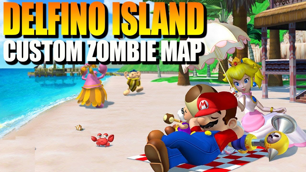 AMAZING SUPER MARIO ZOMBIE MAP: DELFINO ISLE (Call of Duty Zombies Map)