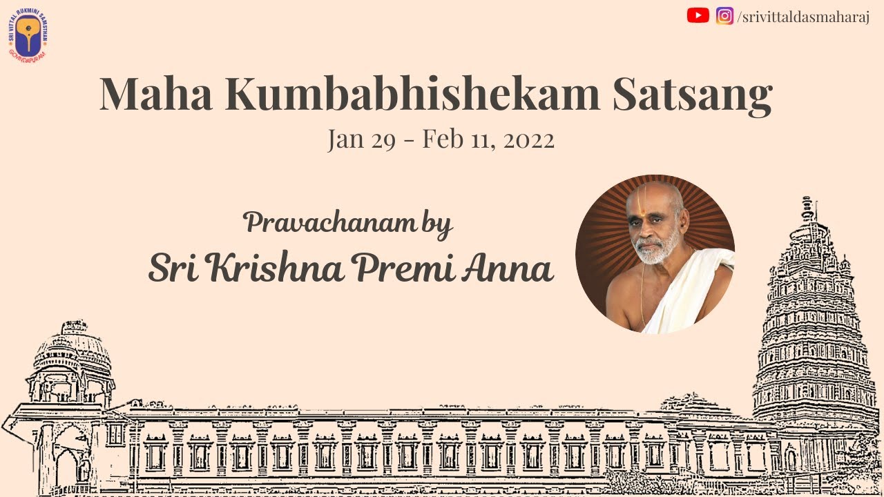 [Day 11] Sri Krishna Premi Anna Pravachan | Maha Kumbabhisheka Satsang 2022 | Live from Govindapuram