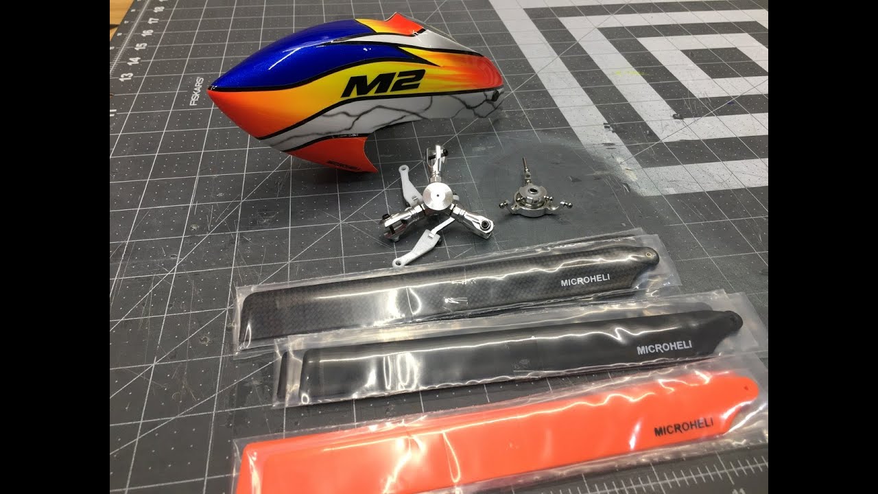 MicroHeli 3 Blade head for OMP Hobby M2 Unboxing