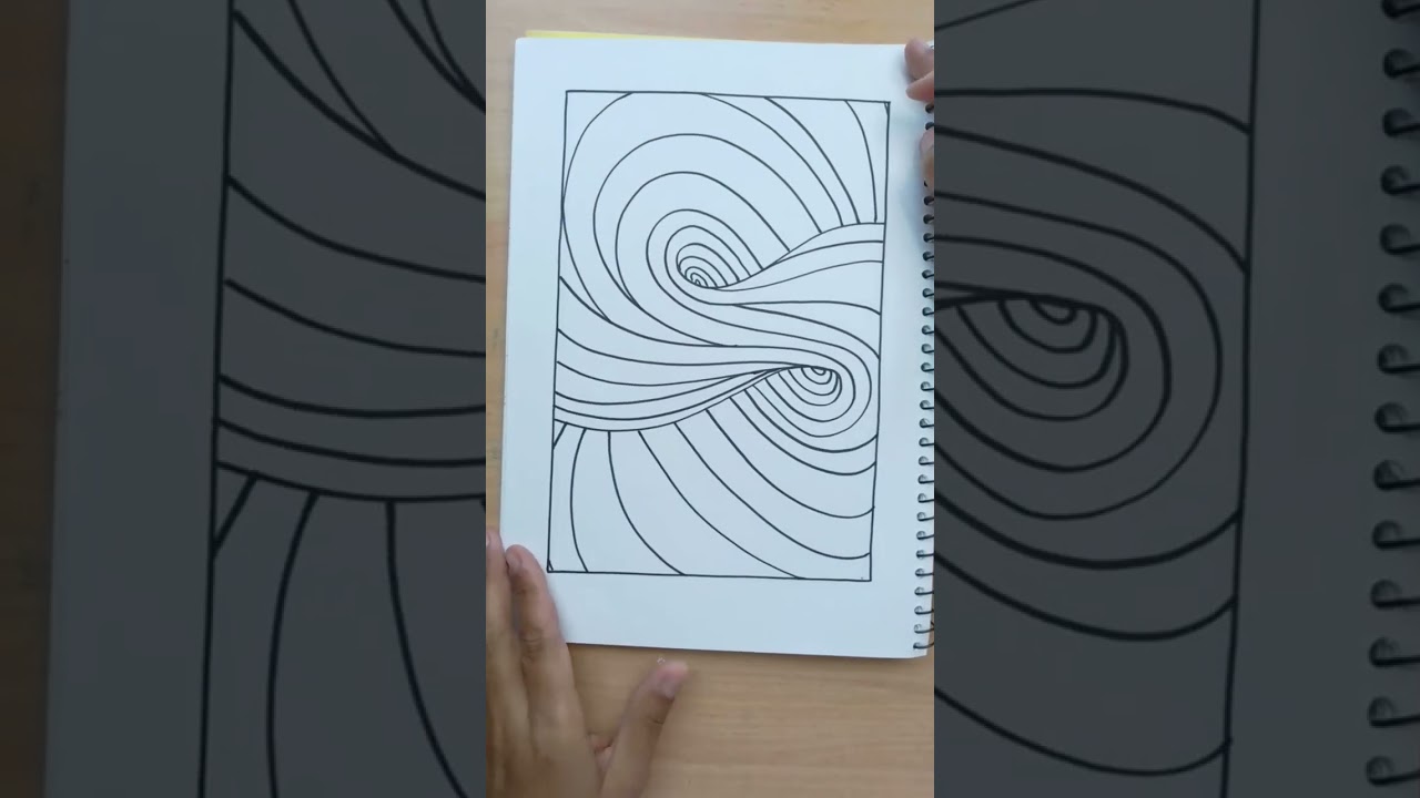 Op-art vortex drawing tutorial 