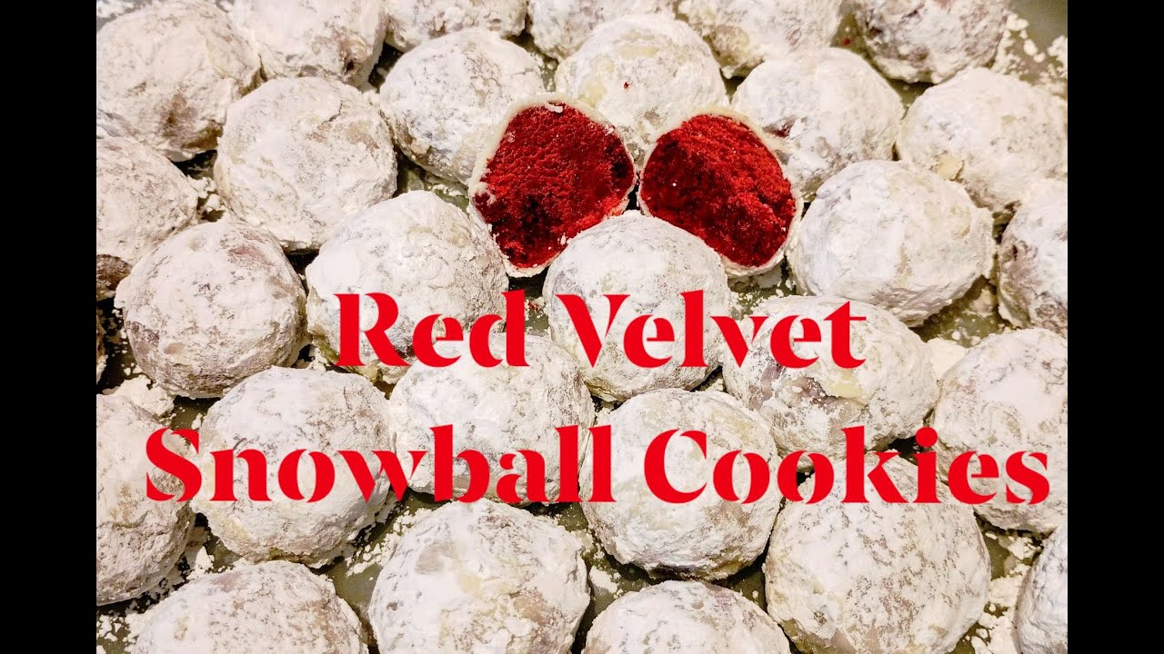 Red Velvet Snowball Cookies!