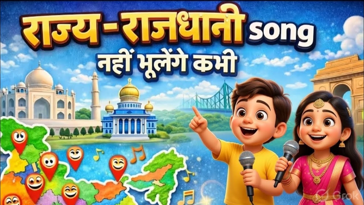 राज्य और राजधानी को Song (Music🎵) से पढ़िए An EducationalSong  / #music #educationsong 