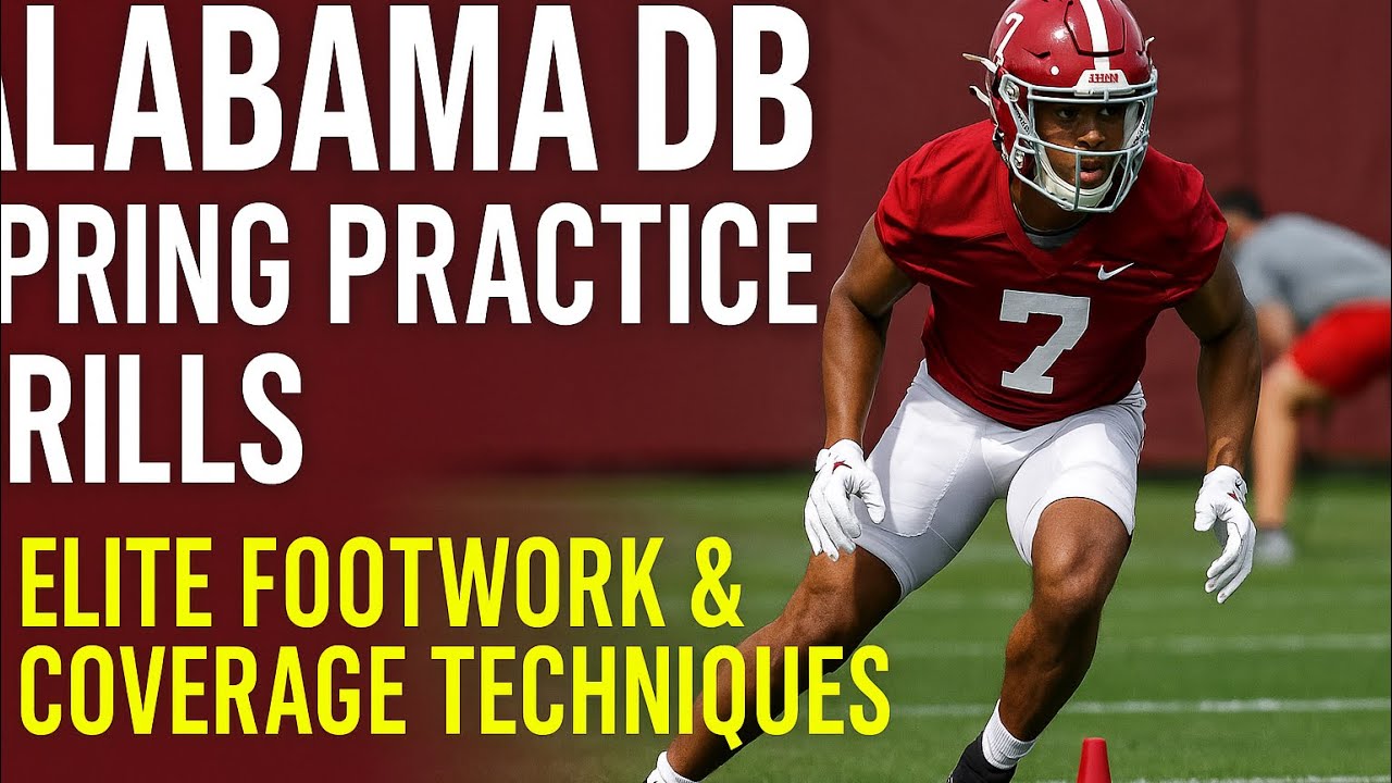Alabama DB Spring Practice Drills | Elite Footwork & Coverage Techniques