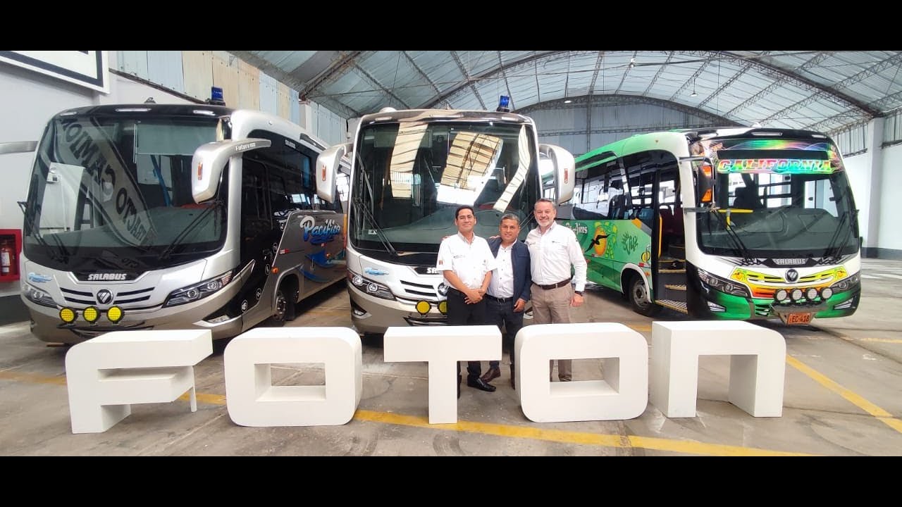 Tracto Camiones Usa Foton Trujillo 3 Buses en Lanzamiento