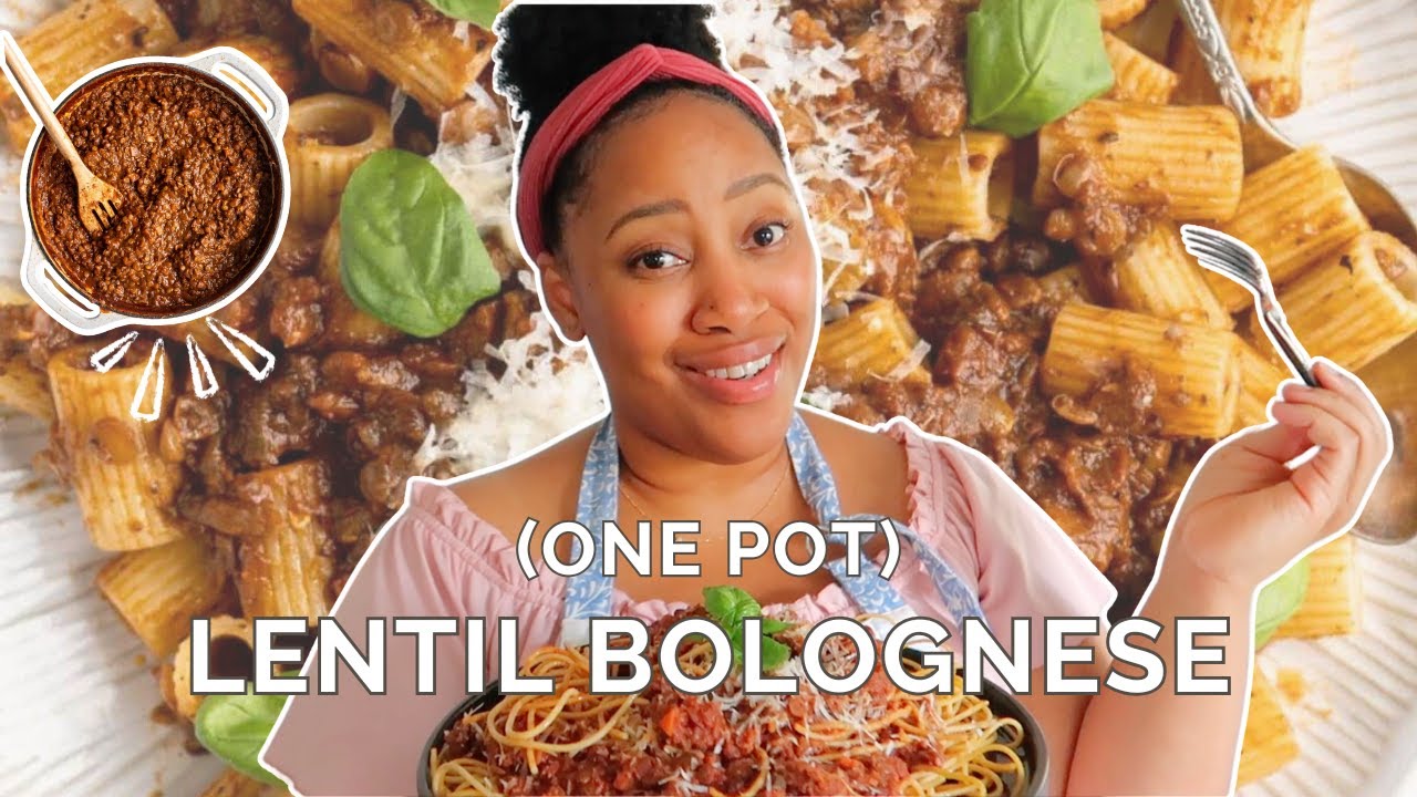 One-Pot Lentil Bolognese - High Protein Vegan Dinner (Gluten Free and Versatile)