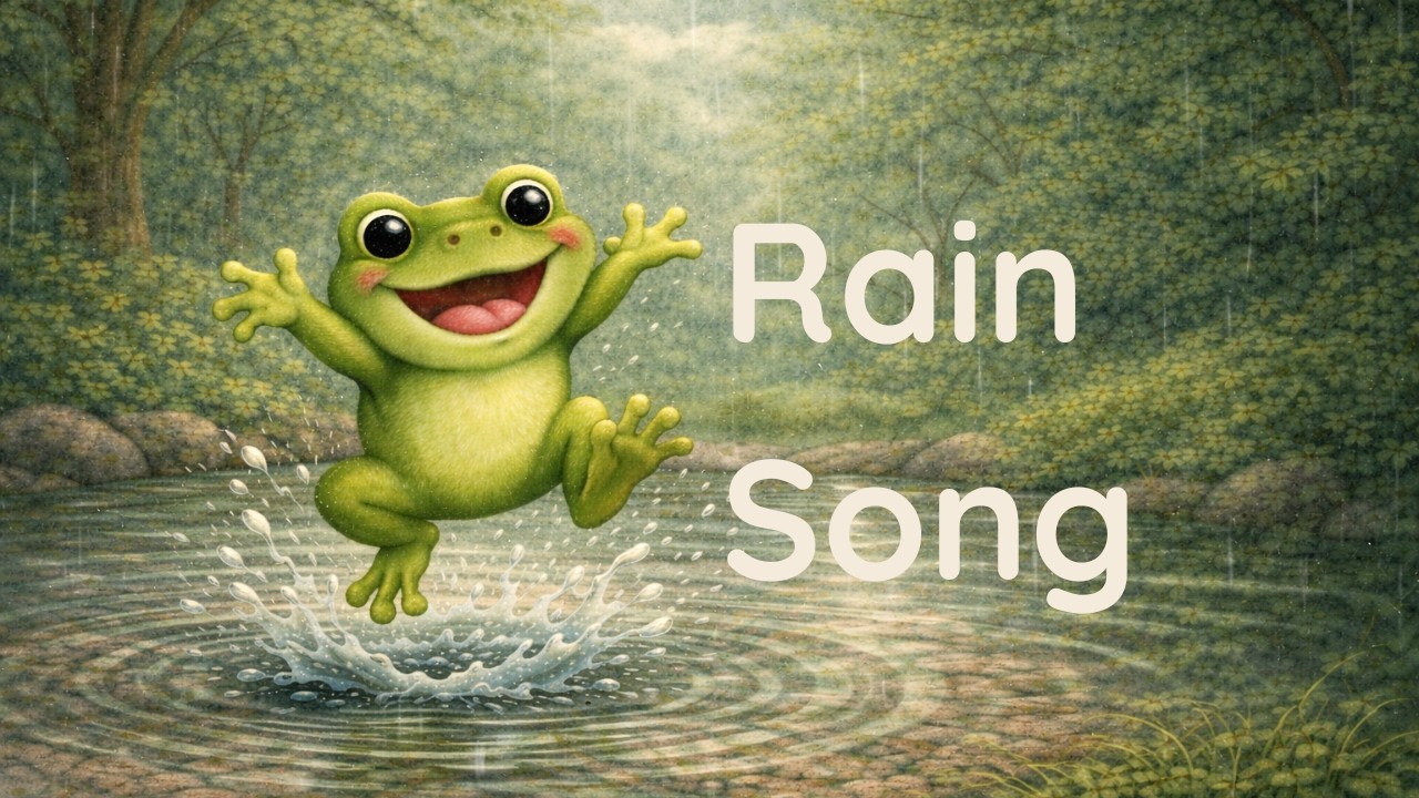 🐸 Freddy the Frog’s Rain Song | Gentle Weather Song for Toddlers