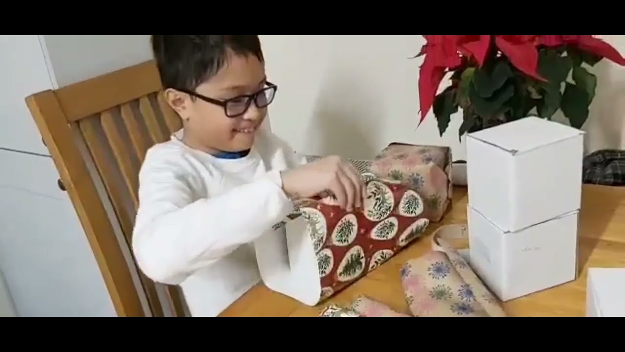 Wrapping Christmas presents