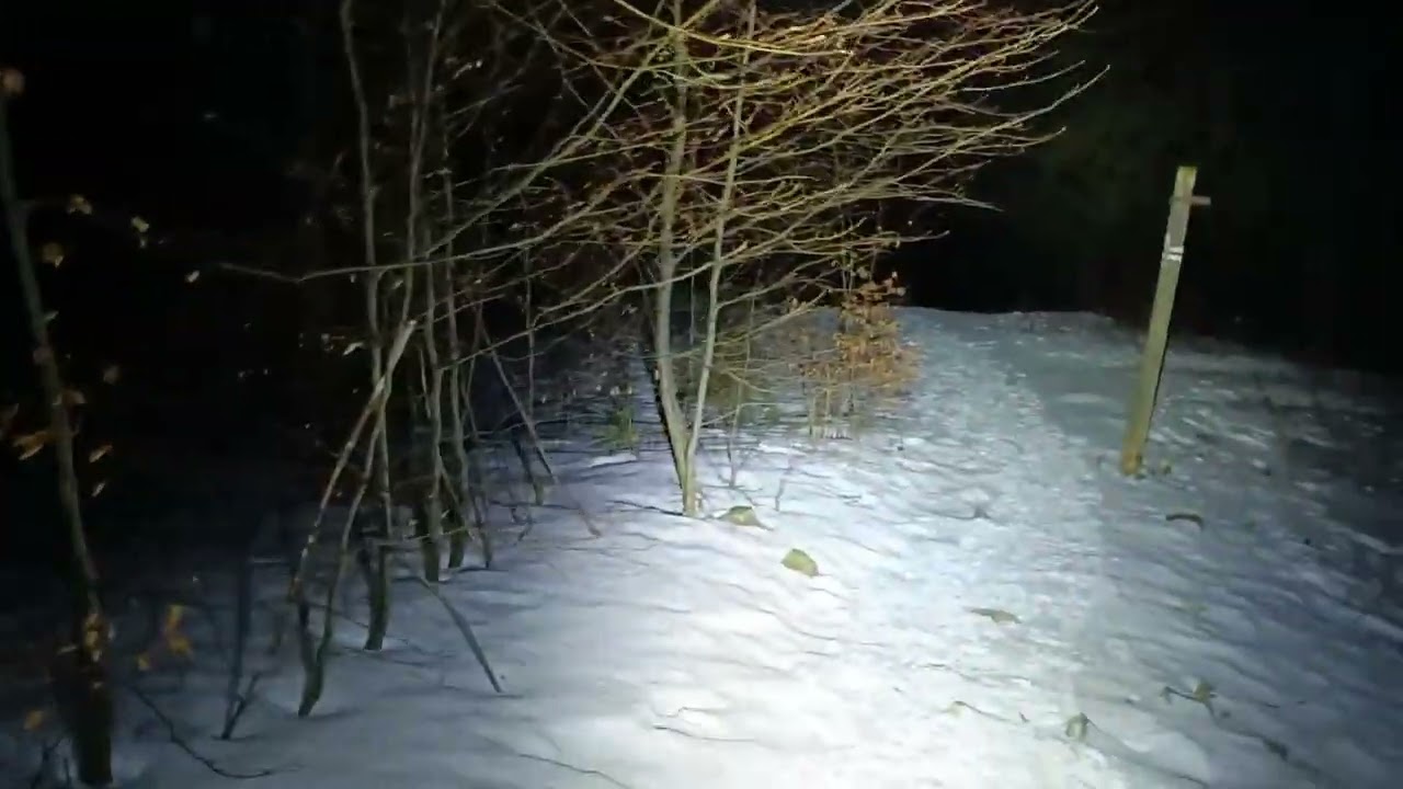Pilsko polski szczyt - przełęcz Glinne MTB zimą w nocy