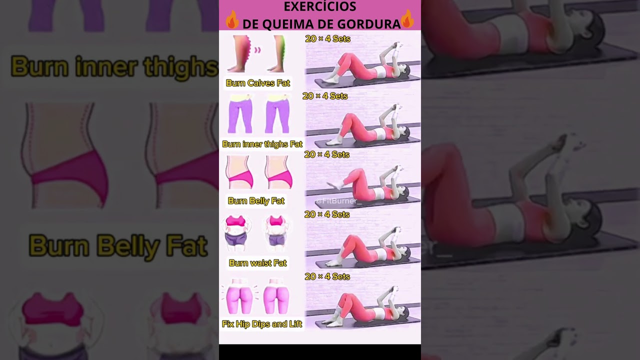 EXERC&Iacute;CIOS DE QUEIMA DE GORDURA!! FA&Ccedil;A 3 VEZES NA SEMANA!! #emagrecer #exerc&iacute;cios #dieta